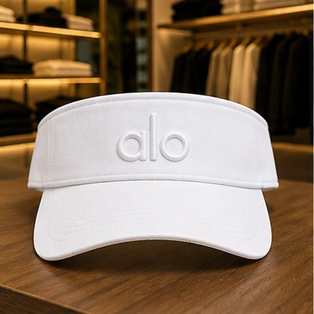 ALO Yoga White Workout Open Top Visor Hat NWT